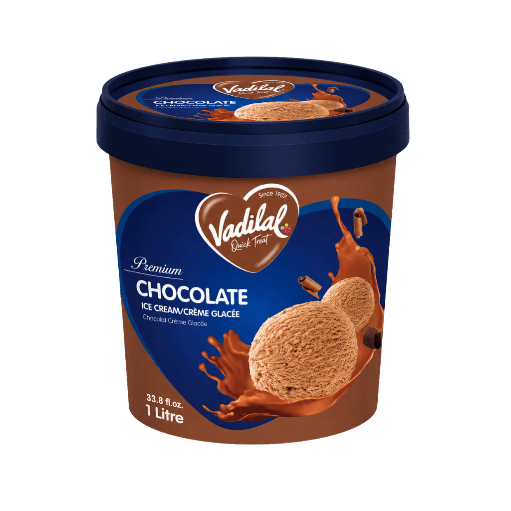 Vadilal Premium Chocolate Icecream 1 ltr buy online USA - 1